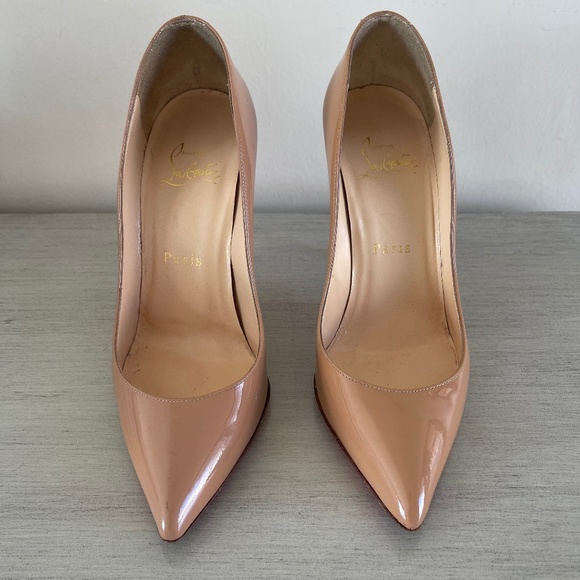Christian Louboutin Shoes - Christian Louboutin Pigalle Follies Patent Leather Nude (OBO)